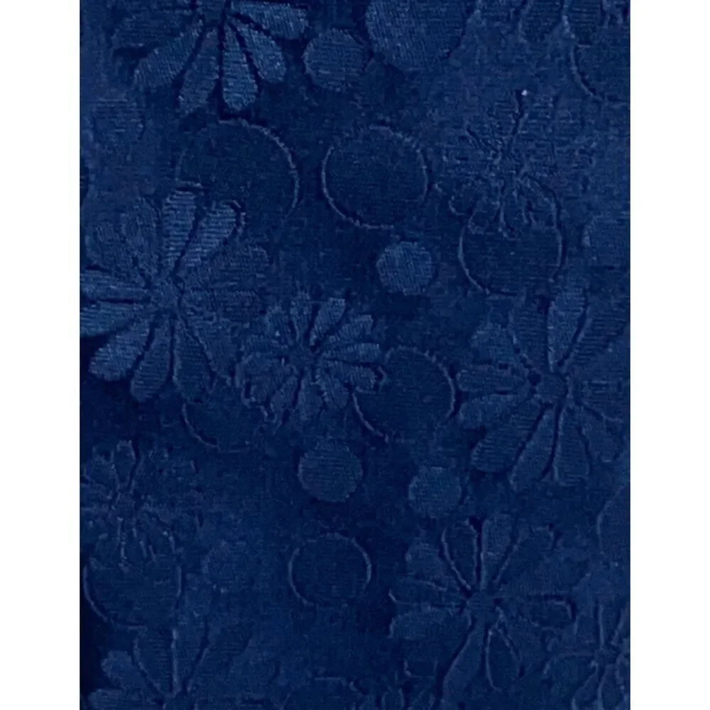 Paul Smith Men's Floral Jacquard Silk Tie Blue With Floral Lining Made In Italy